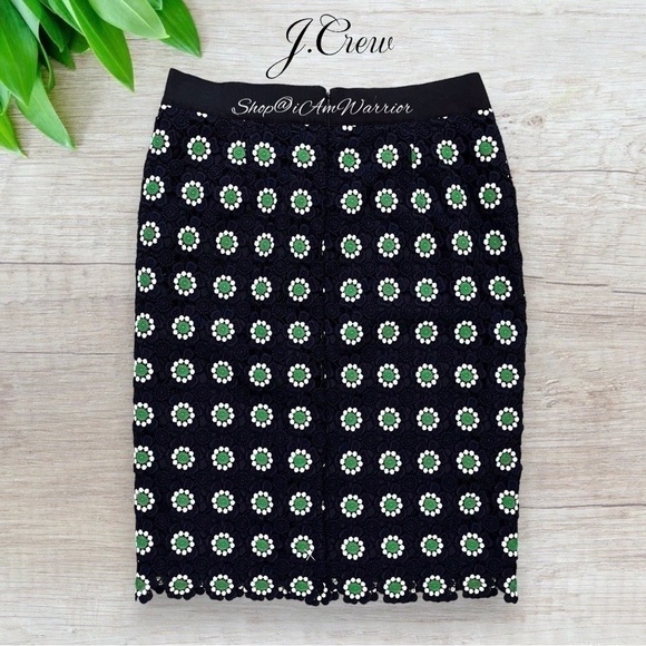 J.Crew NWT 2PC navy floral eyelet top & pencil skirt set *shop@iamwarrior - Picture 9 of 15